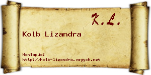 Kolb Lizandra névjegykártya